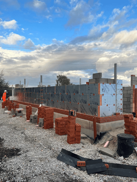 Ravensthorpe railway project blockwork and brickwork