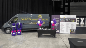 A DASCO van and exhibition stand at Business Expo Wigan