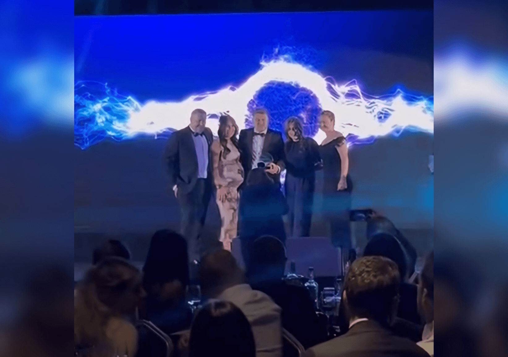 Members of the DASCO Construction team on stage at Northwest Family Business of the Year Awards